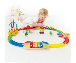 Niños Hape Set Tren Arcoiris