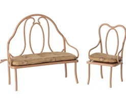 Maileg Silla Vintage Mini Dark Powder^Niños Casa De Muñecas De Madera