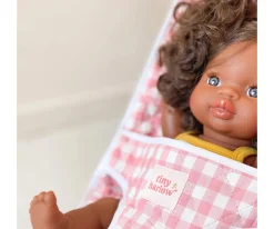 Tiny Harlow Silleta para Muñecas Vichy Rosa^Niños Carritos Muñecas