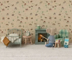 Maileg Sillón Plegable Ratón Green Check^Niños Casa De Muñecas De Madera