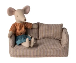 Maileg Sofá Ratón Check^Niños Casa De Muñecas De Madera