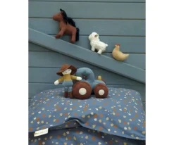 Niños Fabelab Sonajero Suave Tractor Blue Spruce