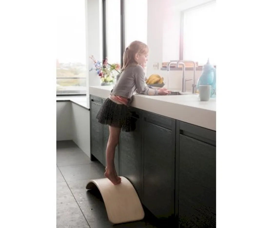 Niños Wobbel Tabla Curva Original Madera Natural sin Fieltro