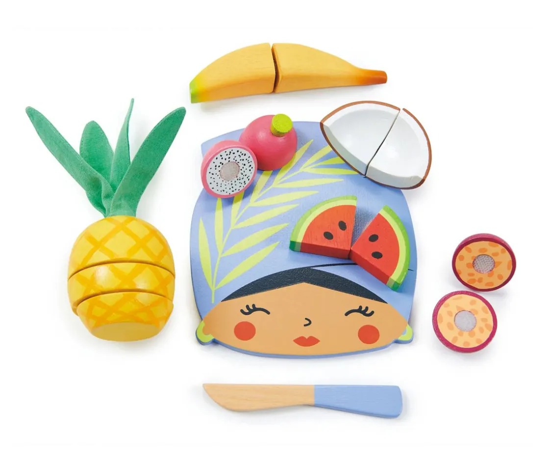 Niños Tender Leaf Tabla de Cortar Frutas Tropicales