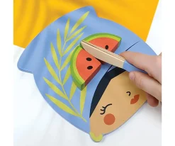 Niños Tender Leaf Tabla de Cortar Frutas Tropicales