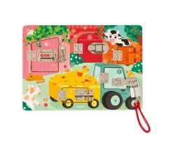 Niños Janod Tablero de Cerraduras La Granja