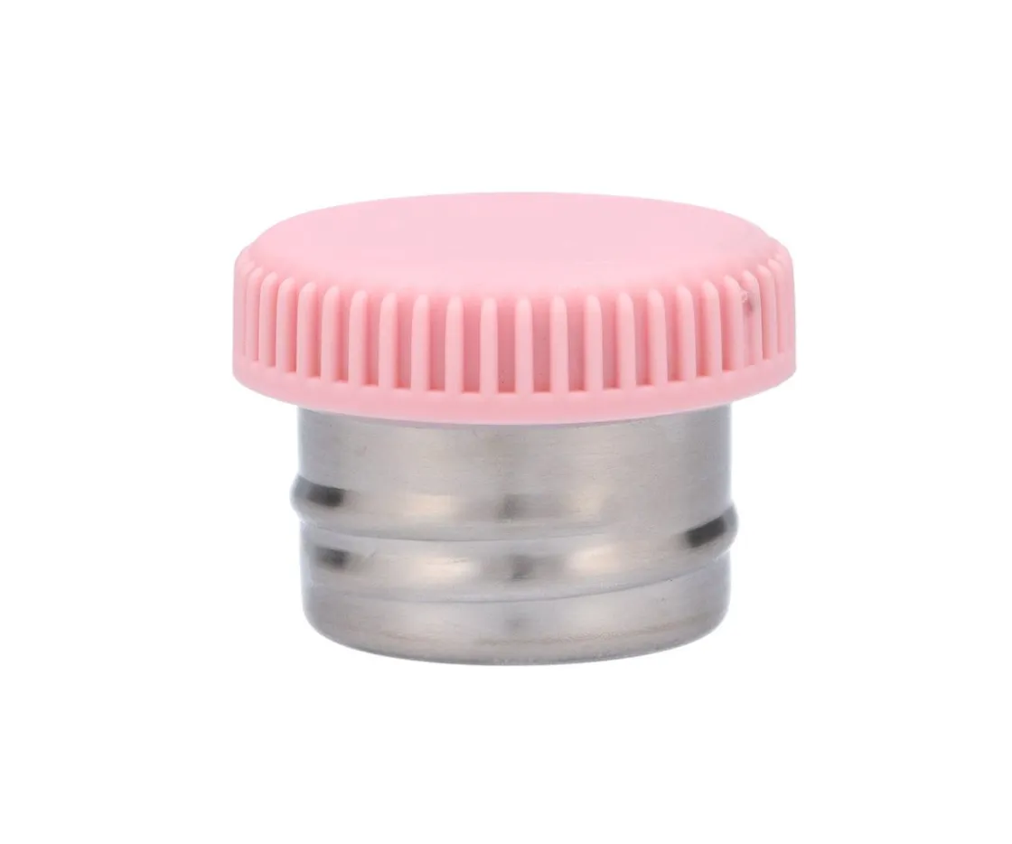 Tutete Tapón con Base Metal para Botella Acero Rosa