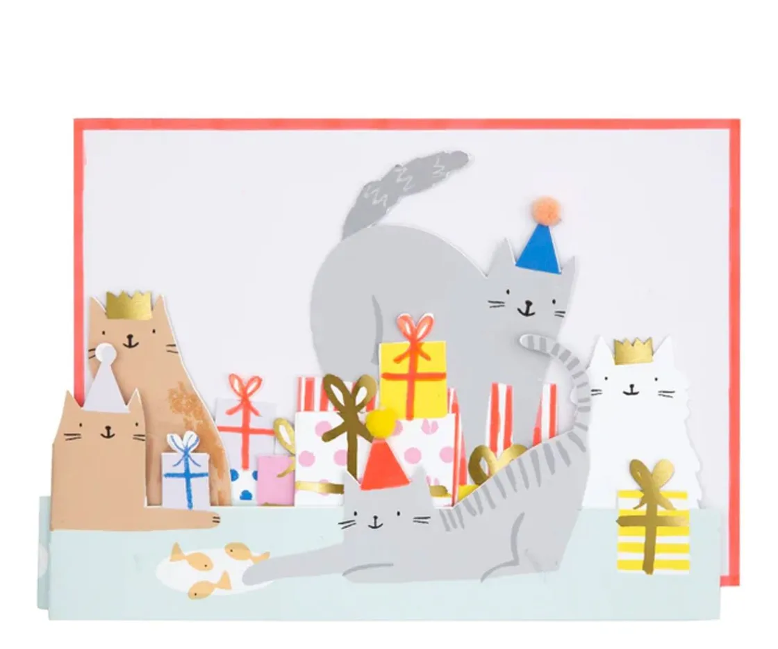 Niños Meri Meri Tarjeta de Cumpleaños Cat