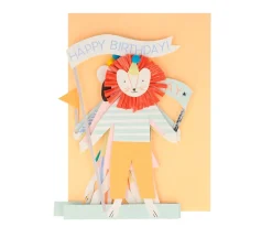 Meri Meri Tarjeta de Cumpleaños Party Animal^Niños Manualidades Para Niños