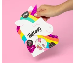 Omy Tatuajes Unicornio Lily Neón^Niños Pintura De Uñas, Brillos Y Tattoos