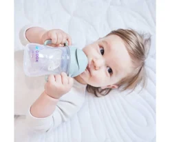 b.box Taza con Pajita Flexible Sage^ Vasos Antiderrame