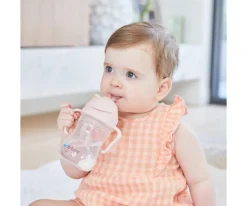 b.box Taza con Pajita Flexible Blush^ Vasos Antiderrame