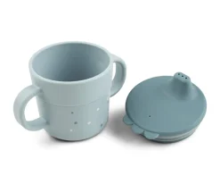 Done by Deer Taza de Aprendizaje Happy Dots Blue^Niños Vasos Para Bebés Y Niños