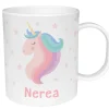 Tutete Taza de Plástico Personalizada Unicornio