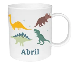 Tutete Taza de Plástico Personalizada Mundo Dinosaurios