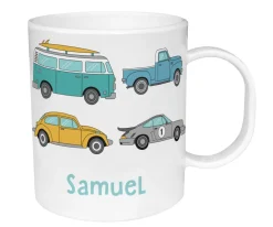 Tutete Taza de Plástico Personalizada Coches