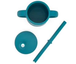 Sassi Taza de Silicona con Pajita Elefante 120ml