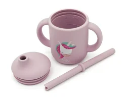 Niños Sassi Taza de Silicona con Pajita Unicornio 120ml