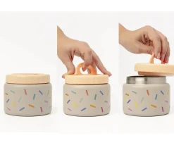 The Cotton Cloud Termo para Sólidos Funky Dogs 350 ml^ Comer Al Aire Libre