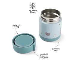 Done by Deer Termo Sólidos Tiny Farm Blue 300 ml^ Termos Infantiles