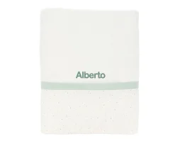 Cristina de Jos'h Toalla de Baño Rainbow Dots Verde Personalizable^Niños Toallas