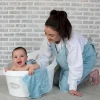 Niños Shnuggle Bath Toalla Delantal Capa Baño Bebé Bambú Azul Personalizable