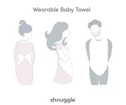 Niños Shnuggle Bath Toalla Delantal Capa Baño Bebé Bambú Azul Personalizable