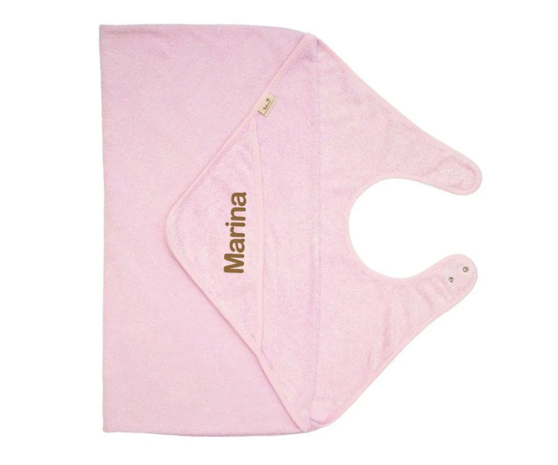 Niños Timboo Toalla Delantal Capa Baño Silky Lilac Personalizable