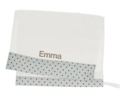 Cristina de Jos'h Toalla Guardería Mini Star Grey Personalizable^ Toallas De Guardería