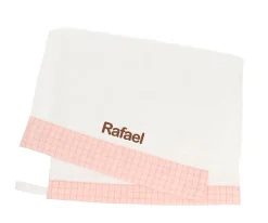 Cristina de Jos'h Toalla Guardería Nordic Check Blush Personalizable^ Toallas De Guardería