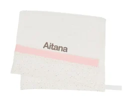 Cristina de Jos'h Toalla Guardería Rainbow Dots Rosa Personalizable^ Toallas De Guardería