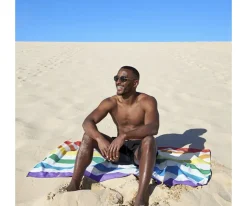 Dock & Bay Toalla Playa Extra Large Microfibra Summer Rainbow Skies Personalizable