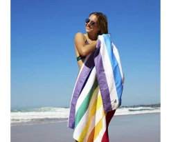 Dock & Bay Toalla Playa Extra Large Microfibra Summer Rainbow Skies Personalizable