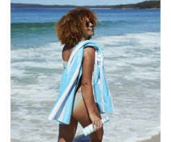 Niños Dock & Bay Toalla Playa Large Microfibra Cabana Azul Pastel Personalizable