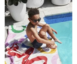 Niños Dock & Bay Toalla Playa Large Microfibra Cabana Doodle Mood Personalizable