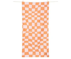 Niños Dock & Bay Toalla Playa Large Microfibra Summer Check Naranja Personalizable