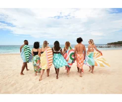 Niños Dock & Bay Toalla Playa Large Microfibra Summer Check Naranja Personalizable