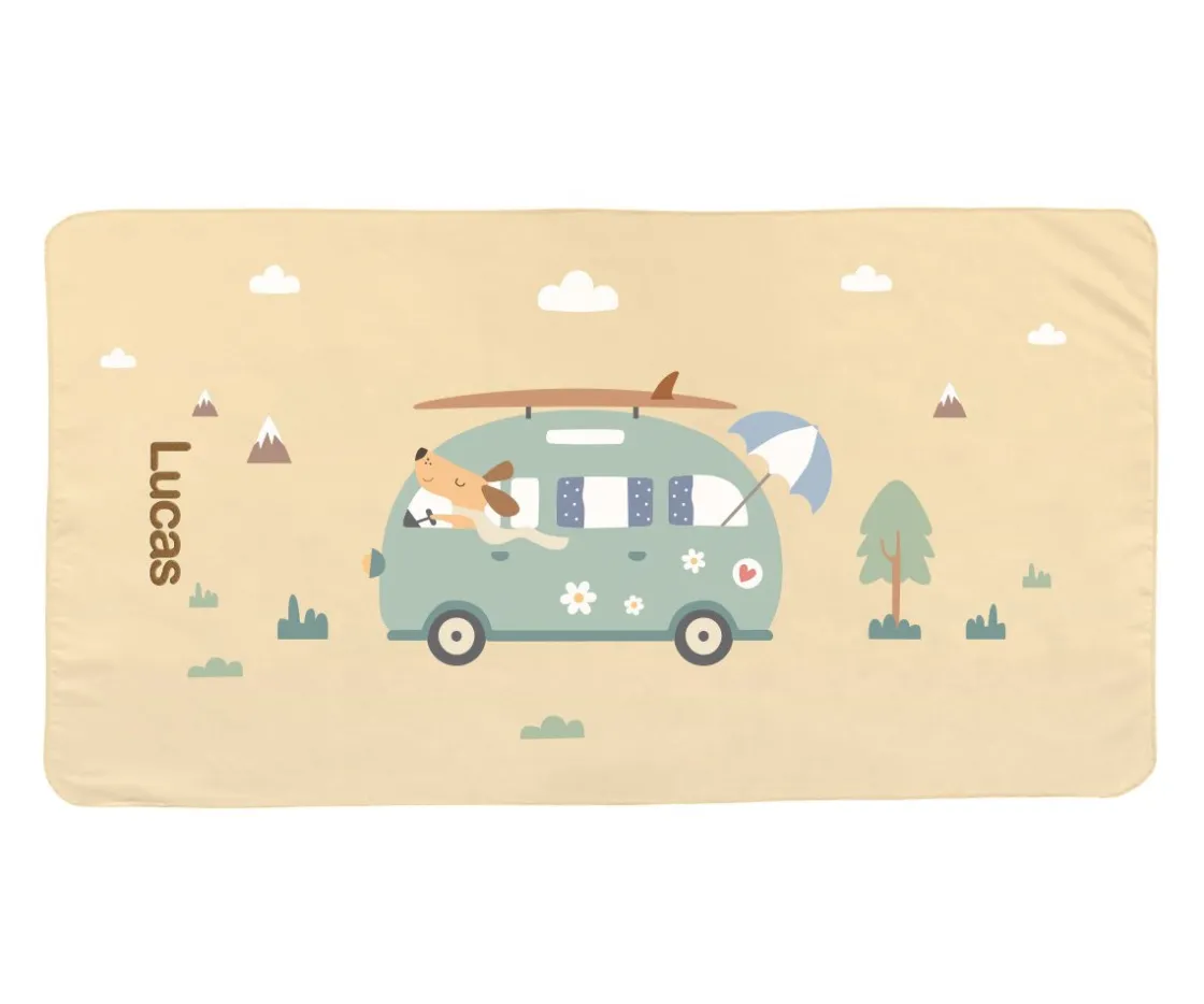 Niños Monnëka Toalla Playa Microfibra Surf Van Personalizable