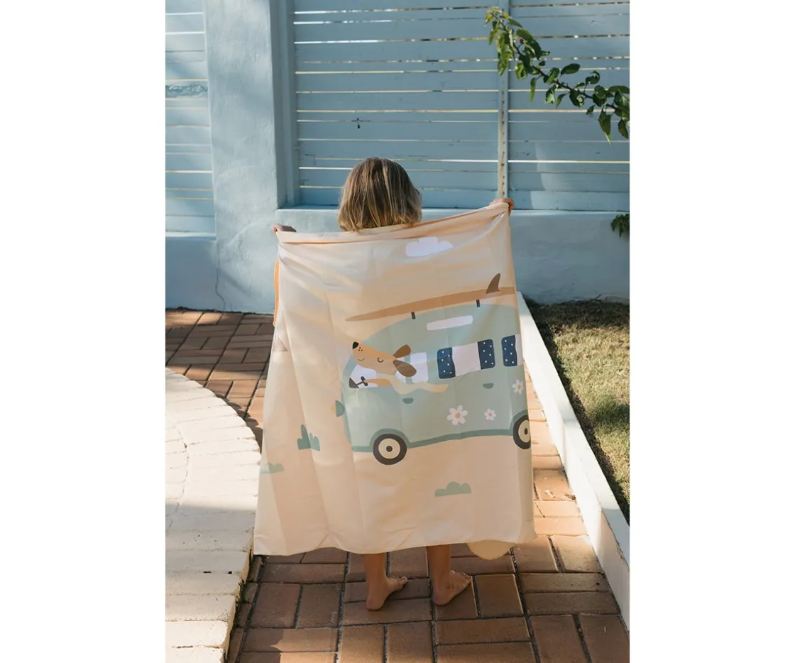 Niños Monnëka Toalla Playa Microfibra Surf Van Personalizable