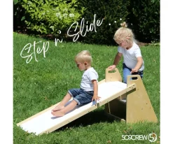 Niños 509 Crew Tobogán con Escalera 2 en 1 Natural