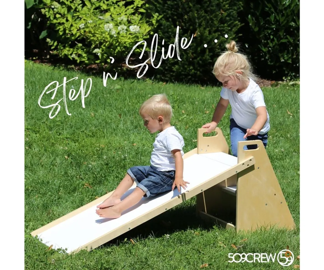 Niños 509 Crew Tobogán con Escalera 2 en 1 Natural
