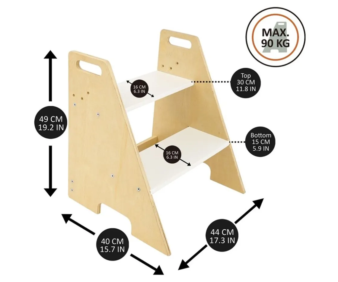 Niños 509 Crew Tobogán con Escalera 2 en 1 Natural