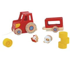 Niños Janod Tractor con Cuerda de Arrastre