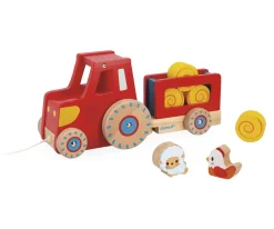 Niños Janod Tractor con Cuerda de Arrastre