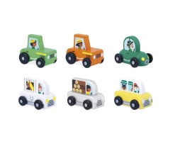 Niños Janod Tractor de Madera Verde Campiña Cross Roads