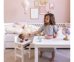 Niños Cam Cam Trona Arlequín para Muñecas Blanca