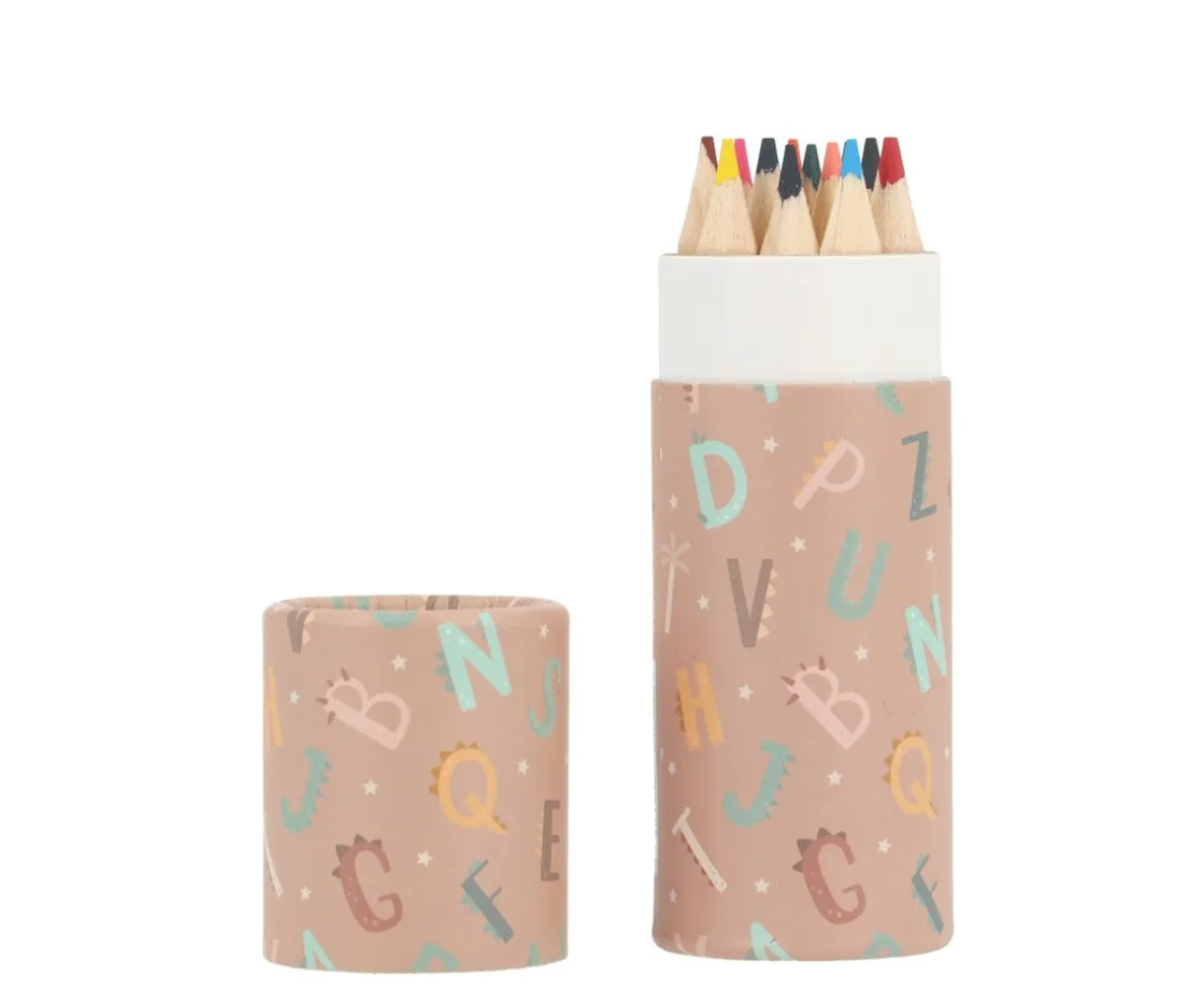 Niños Tutete Tubo 12 Lápices Funny Letters