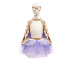 Great Pretenders Tutú, Capa y Máscara Super-Duper Metallic Rose Gold/Lilac 4-6 años^Niños Disfraces Para Niños