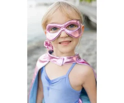 Great Pretenders Tutú, Capa y Máscara Super-Duper Metallic Pink/Light Blue 4-6 años^Niños Disfraces Para Niños