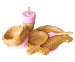 Ecorascals Vajilla Elefante Rosa^Niños Regalos Para Niños